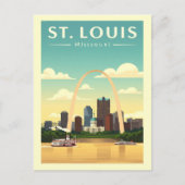 Vintage  St. Louis Missouri  Briefkaart (Voorkant)