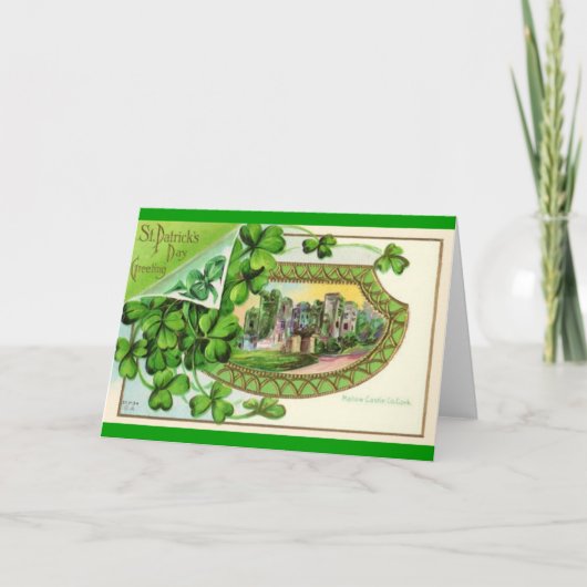 Vintage St Patricks Dag Kaart (Voorkant)