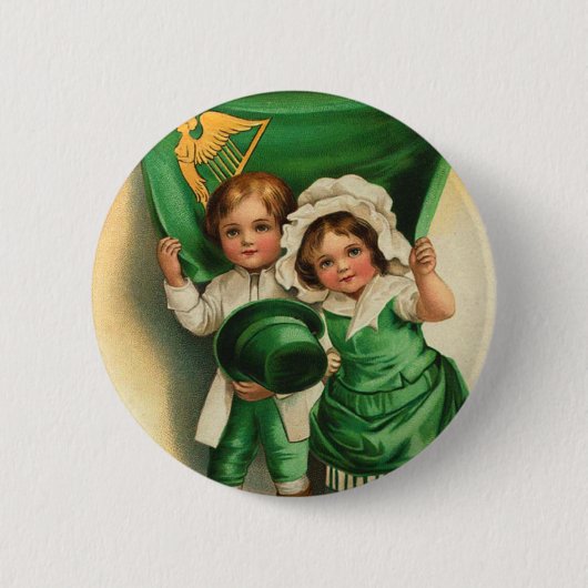 Vintage St. Patrick's Day Button (Voorkant)