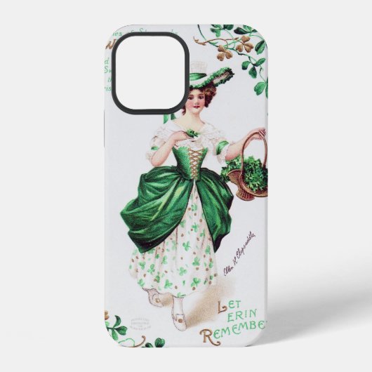 Vintage St. Patrick's Day-dame iPhone Hoesje (Achterkant)