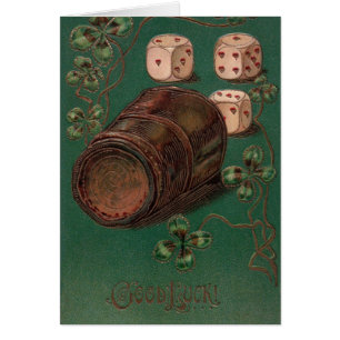 Vintage St. Patrick's Day, Geluk Ierse Dobbelstene