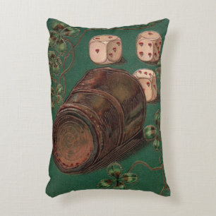 Vintage St. Patrick's Day, Geluk Ierse Dobbelstene Accent Kussen