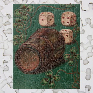 Vintage St. Patrick's Day, Geluk Ierse Dobbelstene Legpuzzel