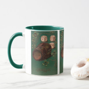 Vintage St. Patrick's Day, Geluk Ierse Dobbelstene Mok