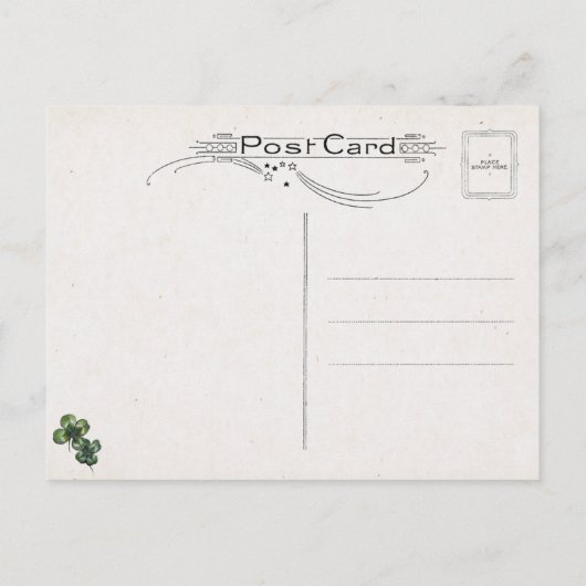Vintage St. Patrick's Day Greeting Briefkaart (Achterkant)