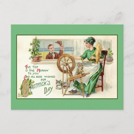 Vintage St. Patrick's Day Greeting Briefkaart (Voorkant)