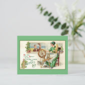 Vintage St. Patrick's Day Greeting Briefkaart (Staand voorkant)