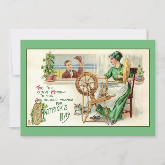 Vintage St. Patrick's Day Greeting Feestdagenkaart (Voorkant)