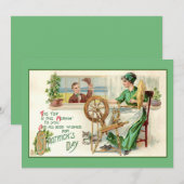 Vintage St. Patrick's Day Greeting Feestdagenkaart (Voorkant / Achterkant)
