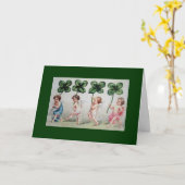 Vintage St. Patrick's Day Greeting Kaart (Gele Bloem)