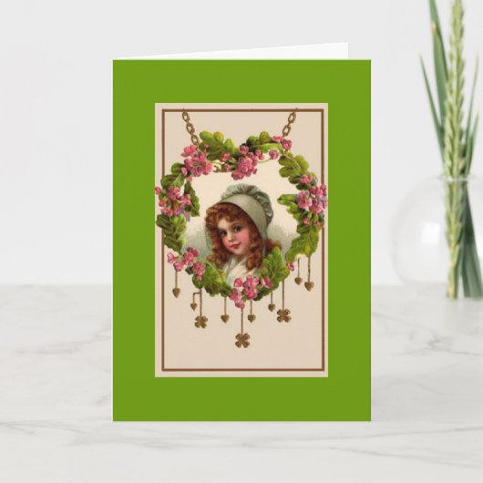 Vintage St. Patrick's Day Greeting Kaart (Voorkant)