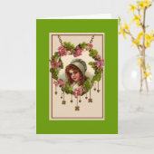 Vintage St. Patrick's Day Greeting Kaart (Gele Bloem)