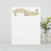 Vintage St. Patrick's Day Groeten Gouden Banner (Staand voorkant)