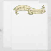Vintage St. Patrick's Day Groeten Gouden Banner (Voorkant / Achterkant)