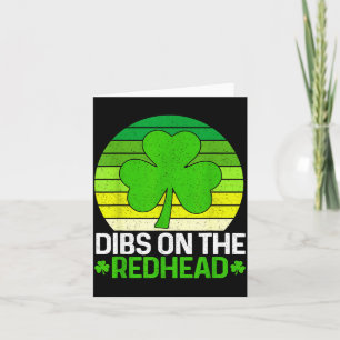 Vintage St. Patrick's Day Ierse klaver ik claim de Kaart