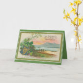 Vintage St.Patrick's Day Kaart (Gele Bloem)