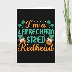 Vintage St. Patrick's Day Schattige roodharige Kla Kaart