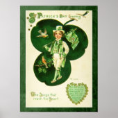 Vintage St Patrick's Greeting Poster (Voorkant)
