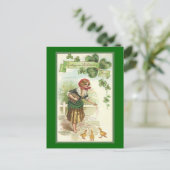 Vintage St. Patrick's Morn Briefkaart (Staand voorkant)