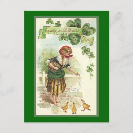 Vintage St. Patrick's Morn Briefkaart (Voorkant)