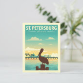 Vintage St. Petersburg Florida Briefkaart (Staand voorkant)