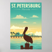 Vintage St. Petersburg Florida Poster (Voorkant)