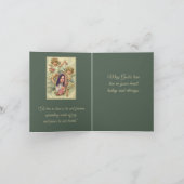 Vintage St. Therese Card met Engelen Feestdagen Kaart (Binnen)