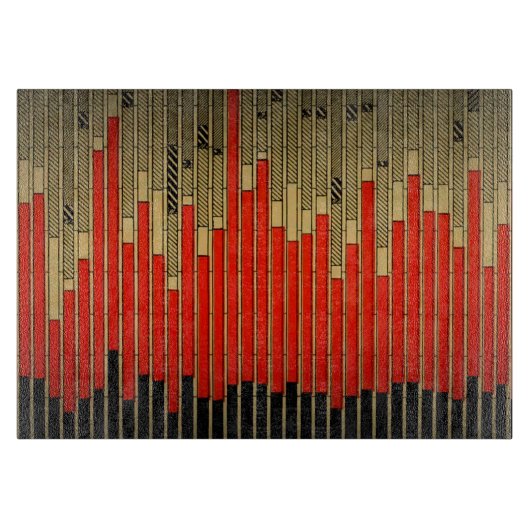 Vintage staafdiagram grafiek snijplank (Voorkant)