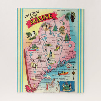 Vintage Staat Maine 16x20 Legpuzzel