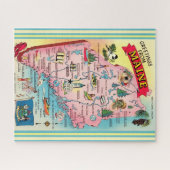 Vintage Staat Maine 16x20 Legpuzzel (Horizontaal)