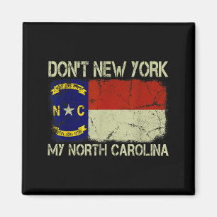 Vintage Staatsvlag Don't New York My North Carolin Magneet
