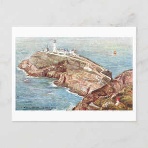Vintage Stack Lighthouse, Holyhead, Wales Briefkaart