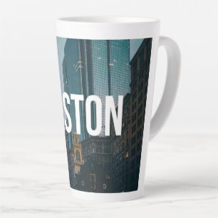 Vintage stadsgezicht van Boston - Historische arch Latte Mok