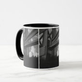 Vintage stalen bouw hoogbouw architectuur mok (Voorkant links)