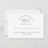 Vintage Stamp Wedding RSVP (Voorkant)