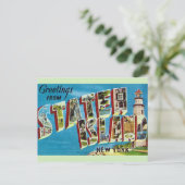 Vintage Staten Island NY  Briefkaart (Staand voorkant)