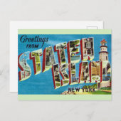 Vintage Staten Island NY  Briefkaart (Voorkant / Achterkant)
