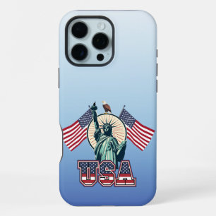 Vintage, Statue of Liberty iPhone Hoesje iPhone 16 Pro Max Hoesje