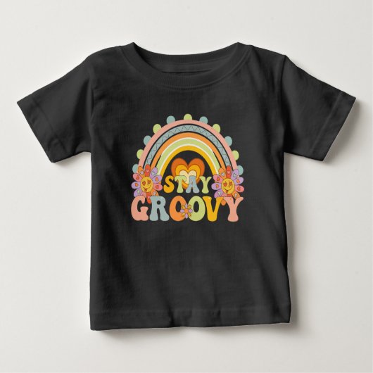  Vintage Stay Groovy Flower Power Tee (Voorkant)