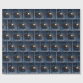 Vintage Steam Engine Locomotive In Winter Cadeaupapier (Vlak)