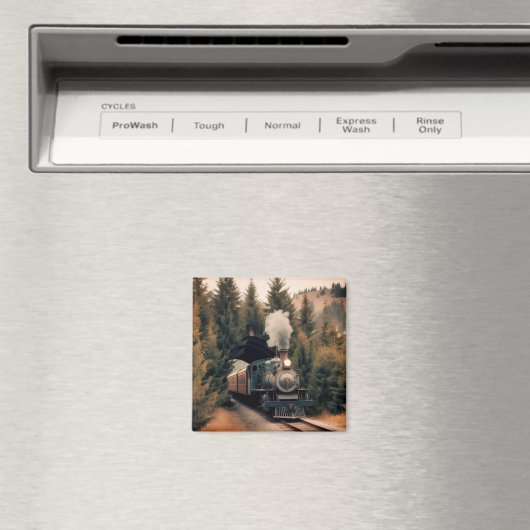 Vintage Steam Engine Train Magneet (Insitu (Vaatwasser))