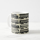 Vintage Steam Train Pattern | Heritage Railway Mug Koffiemok (Voorkant links)