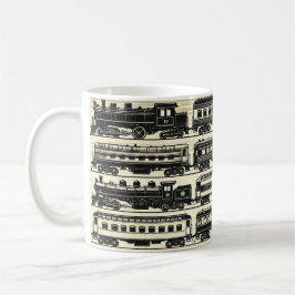 Vintage Steam Train Pattern | Heritage Railway Mug Koffiemok