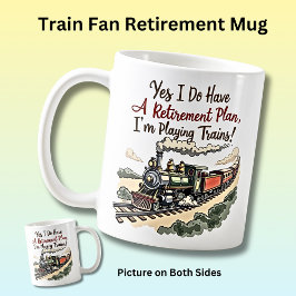 Vintage Steam Train Yes Retirement Plan Koffiemok
