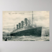 Vintage Steamer SS Lusitania Poster (Voorkant)