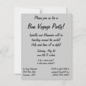 Vintage Steampunk Afscheidsfeest Uitnodiging (Achterkant)