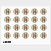 Vintage Steampunk Bloemletter H Ronde Sticker (Vel)
