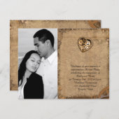 Vintage Steampunk Bride Wedding Verloving Kaart (Voorkant / Achterkant)