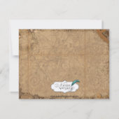 Vintage Steampunk Bride Wedding Verloving Kaart (Achterkant)