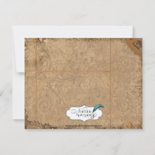 Vintage Steampunk Bride Wedding Verloving Kaart (Achterkant)